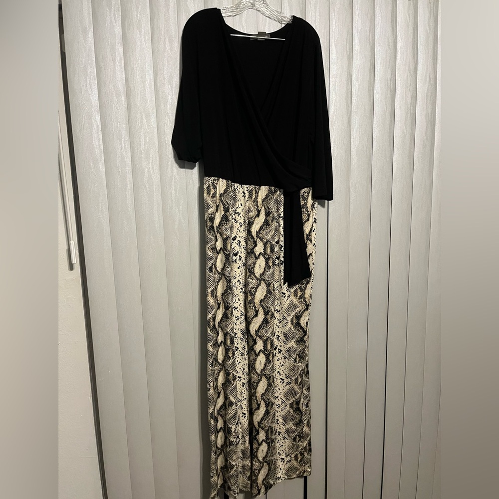 Black and Snake Print jumpsuit